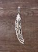 Navajo Sterling Silver Feather Pendant - T&R Singer