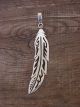 Navajo Sterling Silver Feather Pendant - T&R Singer