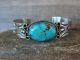 Navajo Indian Nickel Silver & Turquoise Bracelet by Cleveland