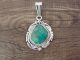 Navajo Indian Sterling Silver Turquoise Pendant by Samuel Yellowhair