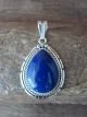 Native American Sterling Silver Lapis Pendant - Samuel Yellowhair