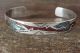 Native Indian Sterling Silver Turquoise Chip Inlay Bracelet by Ray Begay