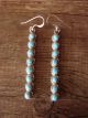 Native American Sterling Silver Turquoise Dangle Earrings! Navajo