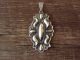 Navajo Sterling Silver Concho Pendant Signed by Charles Johnson