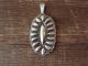 Navajo Sterling Silver Concho Pendant Signed by Charles Johnson