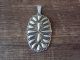 Navajo Sterling Silver Concho Pendant Signed by Charles Johnson