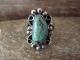 Navajo Indian Jewelry Nickel Silver Turquoise Ring Size 8 1/2- J. Cleveland