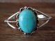 Navajo Indian Jewelry Sterling Silver Turquoise Bracelet -Martinez