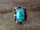 Navajo Indian Jewelry Nickel Silver Turquoise Ring Size 9 - J. Cleveland