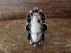 Navajo Indian Jewelry Nickel Silver White Howlite Ring Size 7 1/2 - J. Cleveland