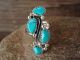 Navajo Indian Jewelry Sterling Silver Turquoise Ring Size 7 - Begay