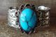 Navajo Indian Nickel Silver Turquoise Bracelet by Jackie Cleveland!