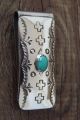 Navajo Indian Jewelry Turquoise Money Clip! Sterling Silver Mens - V. Long