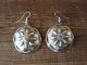 Native American Sterling Silver Concho Earrings by Yazzie