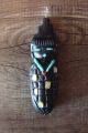 Zuni Indian Jewelry Sterling Silver Jet Corn Maiden Fetish Pendant - Jonathan Shack 