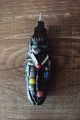 Zuni Indian Jewelry Sterling Silver Jet Corn Maiden Fetish Pendant - Jonathan Shack 