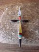 Zuni Indian Sterling Silver Inlay Cross Pendant by  Lynette Bowannie.