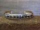 Navajo Indian Sterling Silver Cuff Bracelet Signed Singer