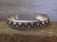 Navajo Indian Sterling Silver Cuff Bracelet Signed Singer