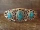 Navajo Jewelry Sterling Silver Turquoise Bracelet - George Begay 