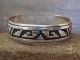 Navajo Indian Sterling Silver Cuff Bracelet Signed Singer