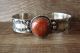 Navajo Indian Nickel Silver Apple Coral Bracelet by Jackie Cleveland!