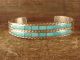 Zuni Indian Jewelry Sterling Silver Turquoise Inlay Bracelet - J. Chavez