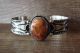 Navajo Indian Nickel Silver Apple Coral Bracelet by Jackie Cleveland!