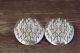 Navajo Hand Stamped Etched Sterling Silver Dangle Earrings by Tahe