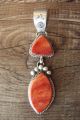 Native American Jewelry Sterling Silver Spiny Oyster Pendant - Selena Warner