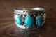 Native American Jewelry Sterling Silver Turquoise 3 Stone Ring! Size 12 - Begaye