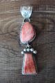 Native American Jewelry Sterling Silver Spiny Oyster Pendant - Selena Warner