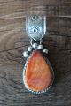 Native American Jewelry Sterling Silver Spiny Oyster Pendant - Selena Warner