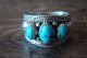 Native American Jewelry Sterling Silver Turquoise 3 Stone Ring! Size 10 - Begaye