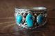 Native American Jewelry Sterling Silver Turquoise 3 Stone Ring! Size 13 - Begaye