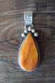 Native American Jewelry Sterling Silver Spiny Oyster Pendant - Selena Warner