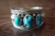 Native American Jewelry Sterling Silver Turquoise 3 Stone Ring! Size 12 - Begaye