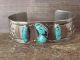 Navajo Nickel Silver 3 Stone Turquoise Bracelet by Bobby Cleveland