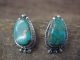 Navajo Indian Sterling Silver & Turquoise Post Earrings by McCarthy