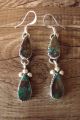 Navajo Hand Stamped Sterling Silver Turquoise Earrings! - Selena Warner