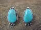 Navajo Indian Sterling Silver & Turquoise Post Earrings by McCarthy