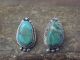 Navajo Indian Sterling Silver & Turquoise Post Earrings by McCarthy