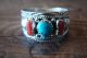 Native American Jewelry Sterling Silver Turquoise Coral Ring! Size 14 1/2 - Begaye