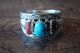 Native American Jewelry Sterling Silver Turquoise Coral Ring! Size 13 1/2 - Begaye