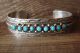 Navajo Indian Jewelry Sterling Silver Turquoise 9 Stone Cuff Bracelet - CJ