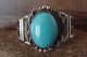 Native American Jewelry Nickel Silver Turquoise Bracelet by Bobby Cleveland