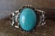 Native American Jewelry Nickel Silver Turquoise Bracelet by Bobby Cleveland