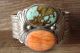 Navajo Sterling Silver Spiny Oyster Turquoise Bracelet - Russell Sam