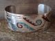 Native Indian Sterling Silver Turquoise Chip Inlay Bracelet by Ray Begay