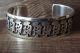 Navajo Indian Jewelry Sterling Silver Kokopelli Cuff by C. Peterson